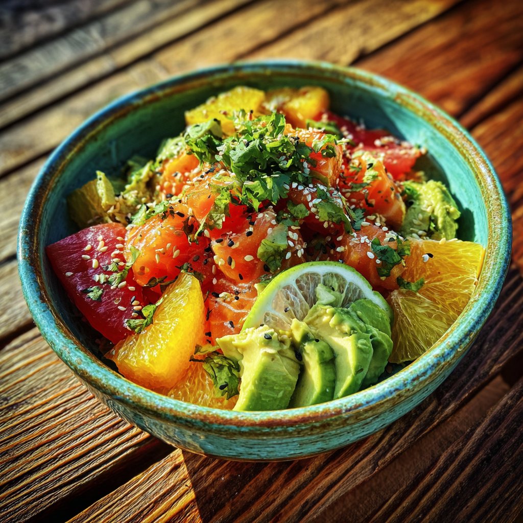 Avocado Citrus Salmon Bowl